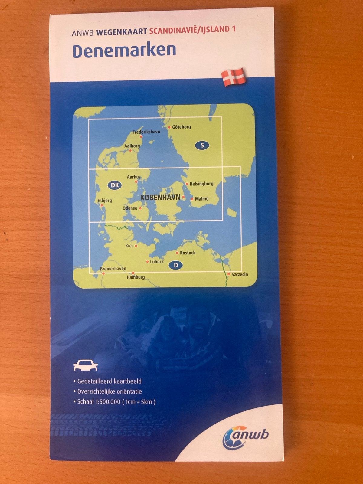 ANWB Wegenkaart Scandinavië/IJsland 1 - Denemarken, Europa, Ophalen of Verzenden, Zo goed als nieuw, Reisgids of -boek