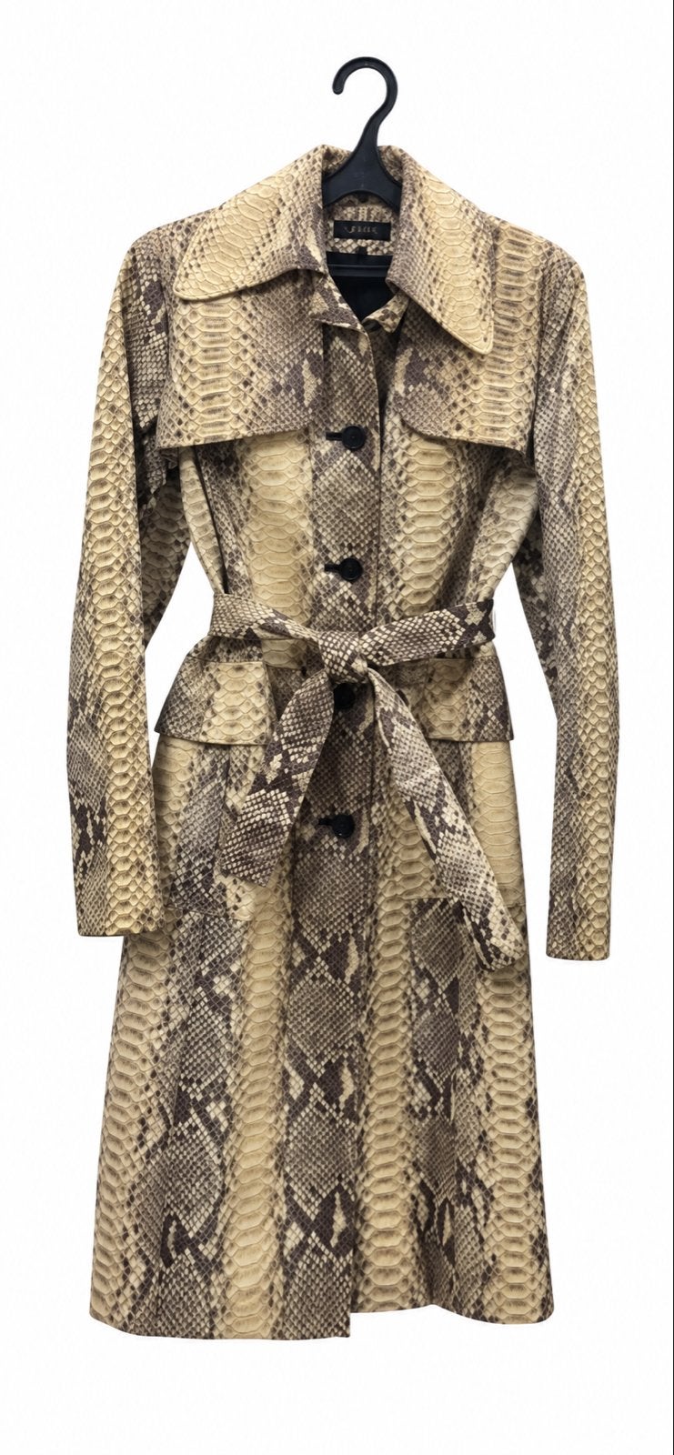 Jilrois Python Slangenleer Trenchcoat Maat 38, Ophalen of Verzenden, Zo goed als nieuw, Maat 38/40 (M), Beige