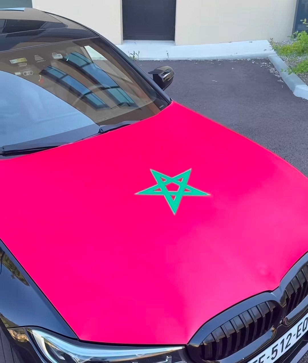 Motorkap Vlag Marokko Stretch - Unieke Autostyling, Ophalen of Verzenden, Nieuw
