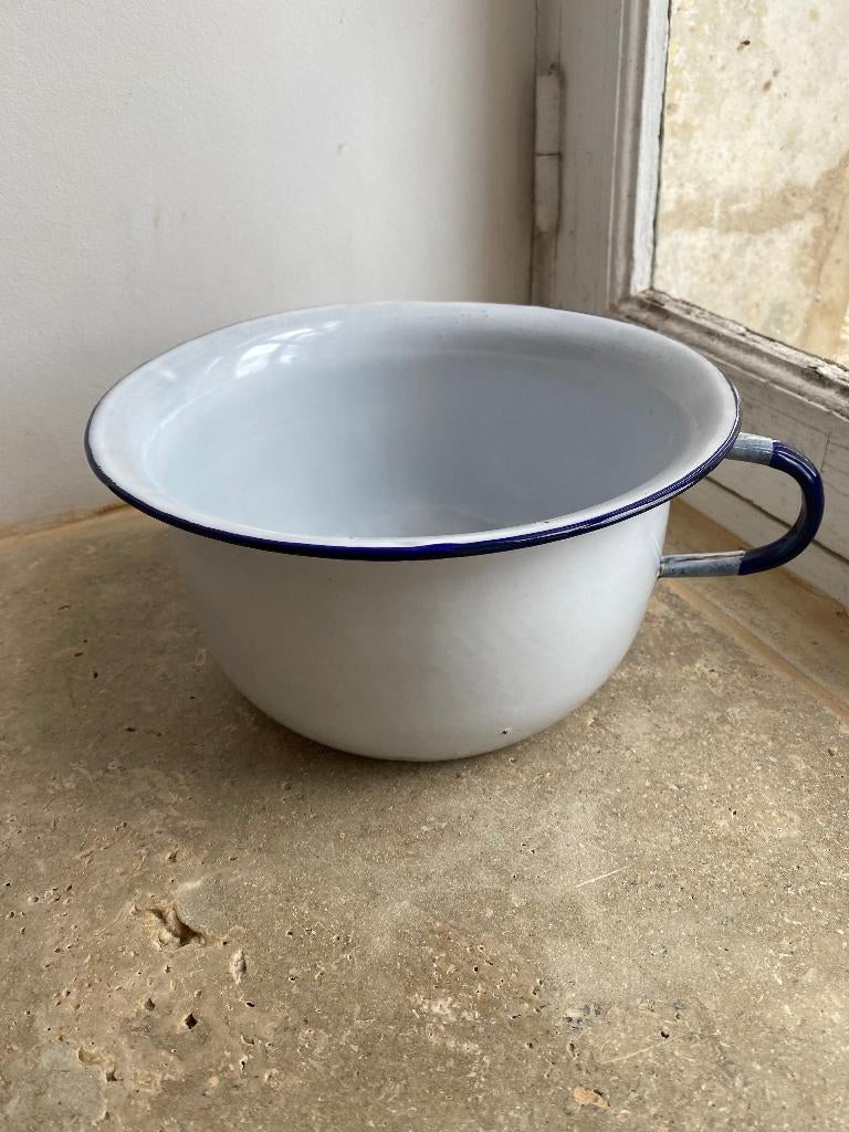 Brocante, vintage emaille po - in gave staat - Hollande, Ophalen of Verzenden