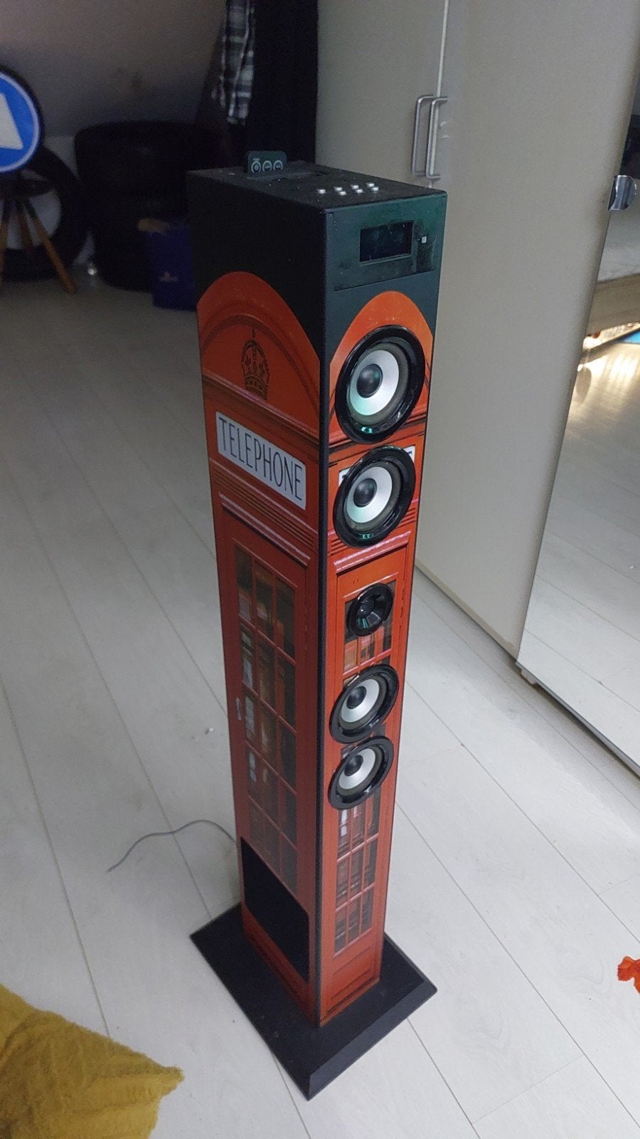 Bigben Sound Tower TW1 - Vintage Telefooncel Speaker, Vloerstaande luidspreker, Minder dan 60 watt, Ophalen, Overige merken