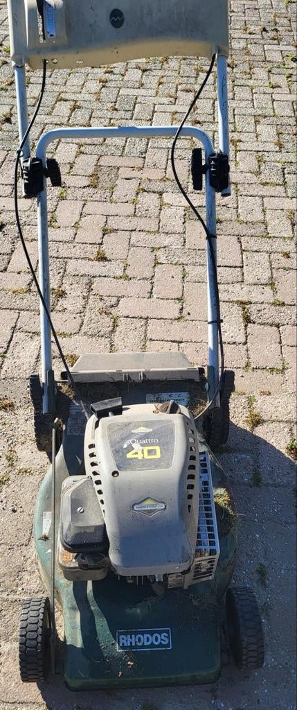Rhodus grasmaaier met Briggs & Stratton Quattro 40 motor, Tuin en Terras, Ophalen, Cirkelmaaier, Gebruikt, Rhodus