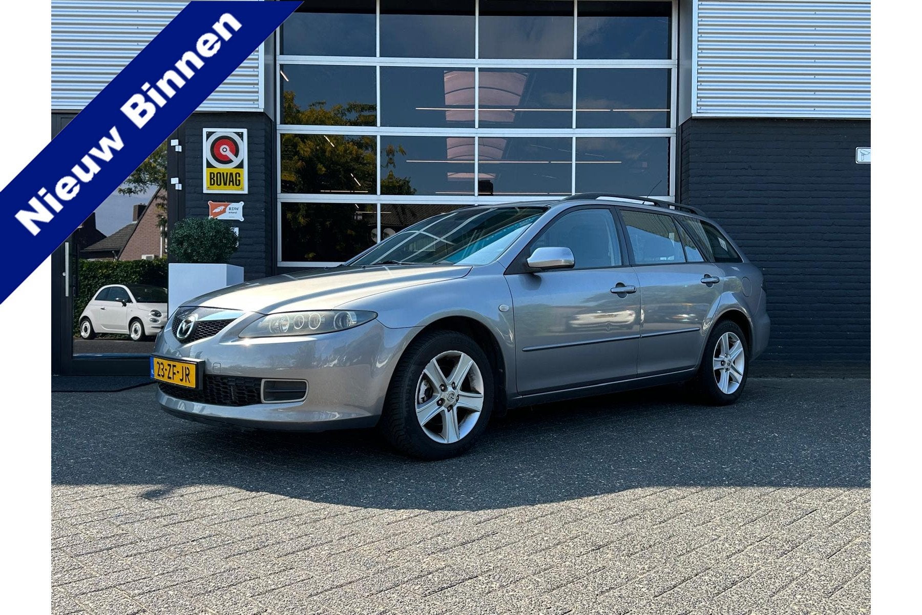 Mazda 6 Sportbreak 1.8i Touring, Airco, Radio, Trekhaak, NAP, Auto's, Mazda, Stof, Gebruikt, Zwart, 4 cilinders