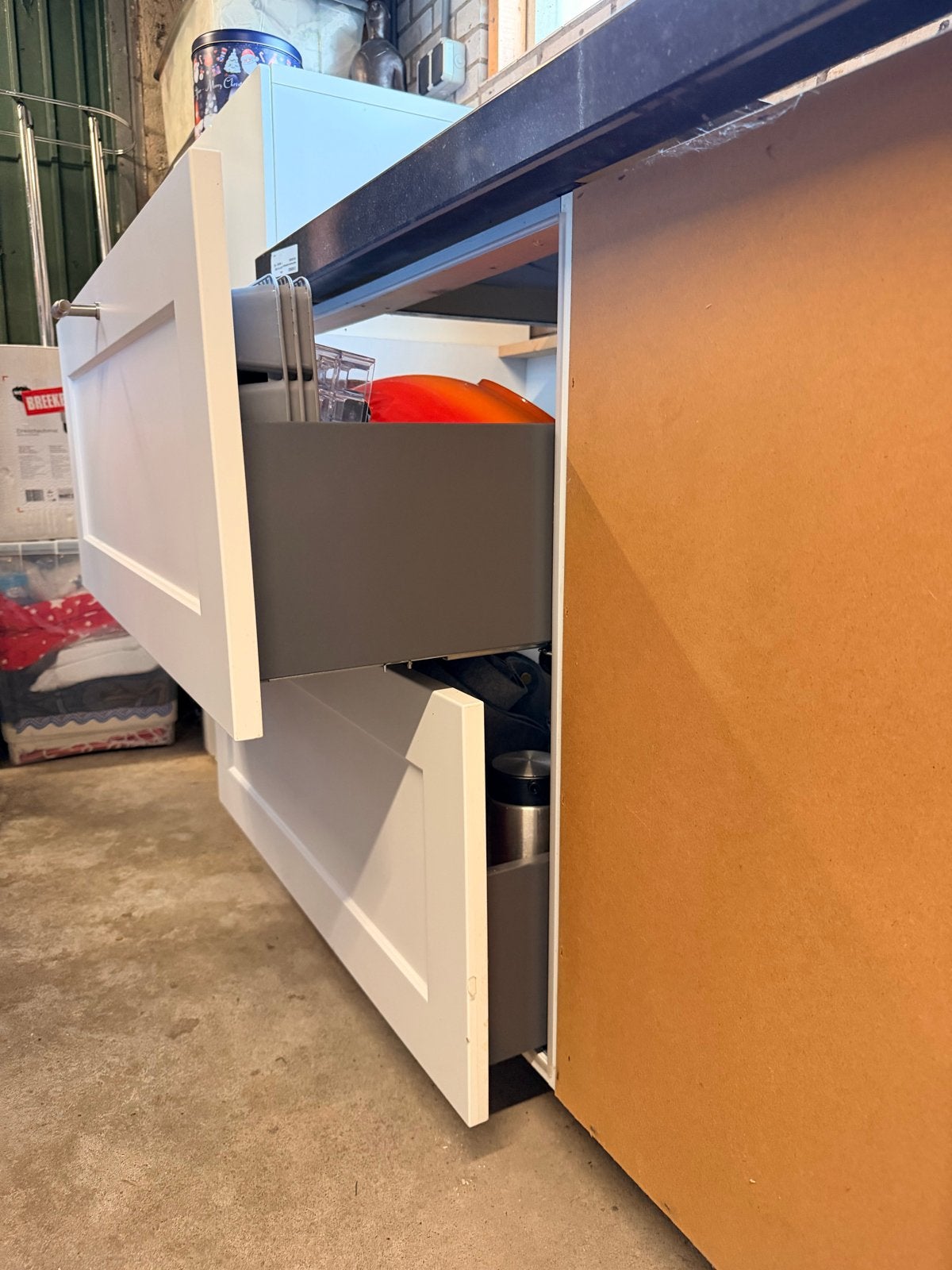 Keukenblok met composiet werkblad, Huis en Inrichting, Keuken | Complete keukens, Ophalen, Gebruikt, Overige kleuren, Enkelwandige keuken