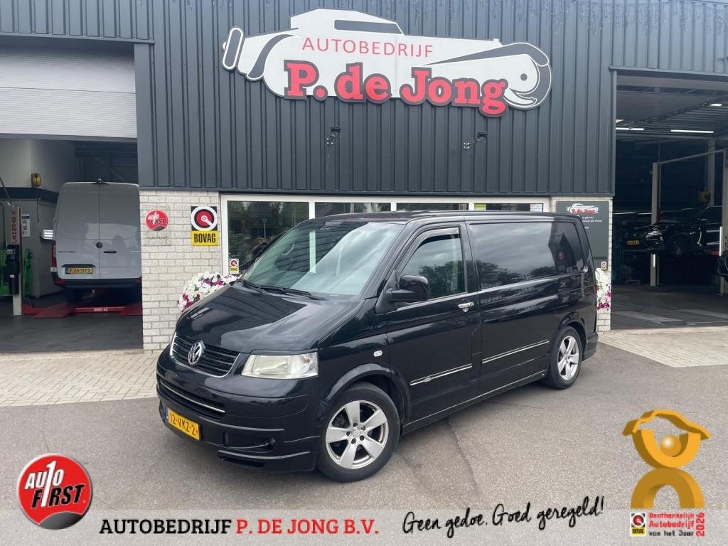 Volkswagen TRANSPORTER 2.5 TDI 300 130 Pk  6 versn. Enkel Ca, Auto's, Bestelauto's, Voorwielaandrijving, Volkswagen, Zwart, Origineel Nederlands