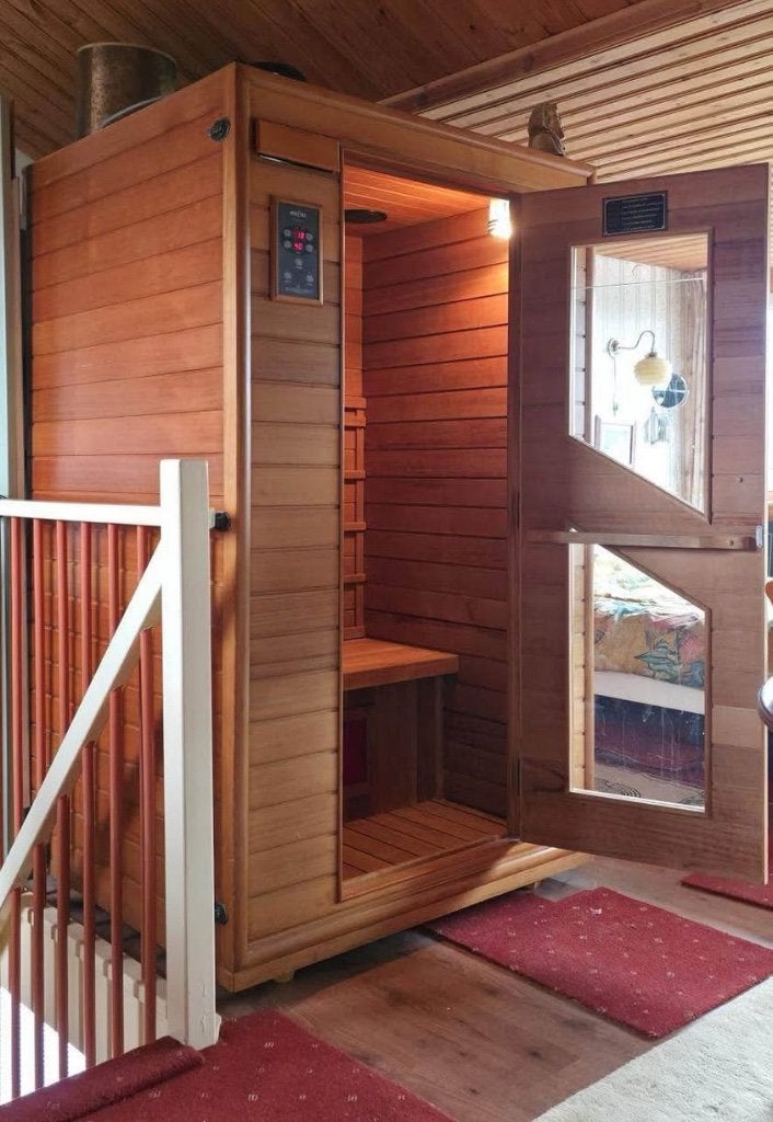 Sauna infra rood Red Cedar, Ophalen, Gebruikt, Infrarood, Complete sauna