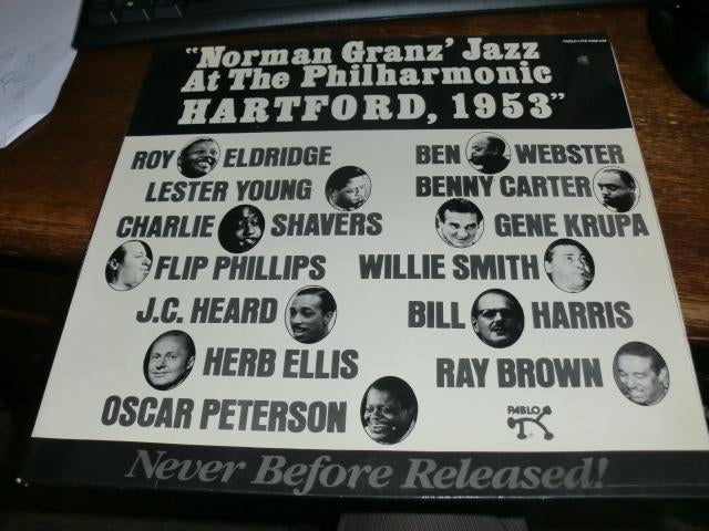 Jazz At The Philharmonic Hartford, 1953  Pablo  LP 1985, Gebruikt, Ophalen of Verzenden, 1940 tot 1960, 12 inch