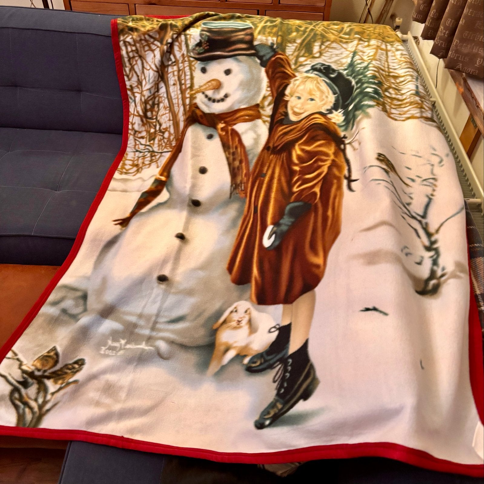 Sandra Kuck deken plaid kerst Christmas blanket, Meerkleurig, Overige stijlen, Ophalen of Verzenden, Zo goed als nieuw