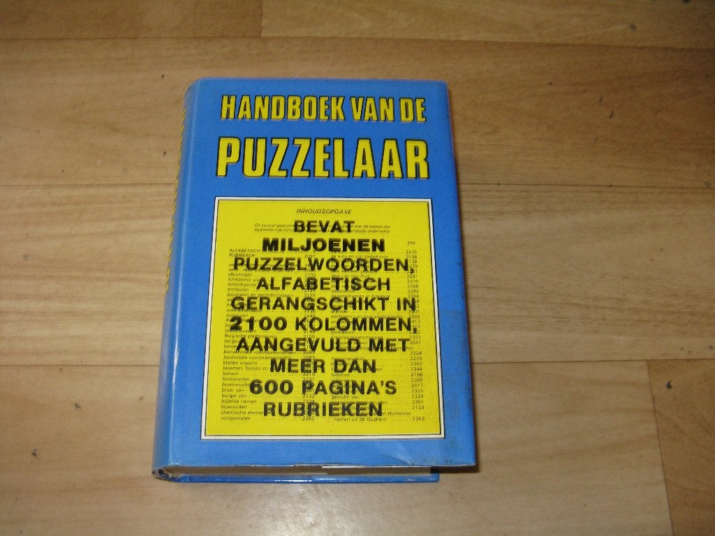 Handboek van de Puzzelaar     (5323), Hobby en Vrije tijd, Ophalen of Verzenden, Minder dan 500 stukjes, Gebruikt, Puzzelboek