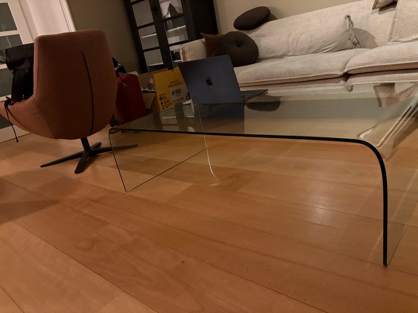 Glazen salontafel - Modern en elegant design, Huis en Inrichting, Ophalen, 100 tot 150 cm, 50 tot 100 cm, Glas