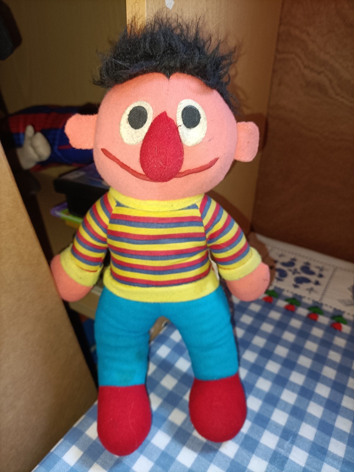 Oude Ernie knuffel uit 1983 Berengoed, Ophalen of Verzenden, Zo goed als nieuw, Overige typen