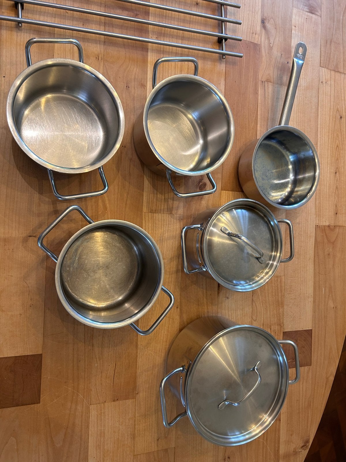 Fissler pannenset voor gasfornuis (ook los te koop), Ophalen, Gebruikt, Met deksel, Pannenset
