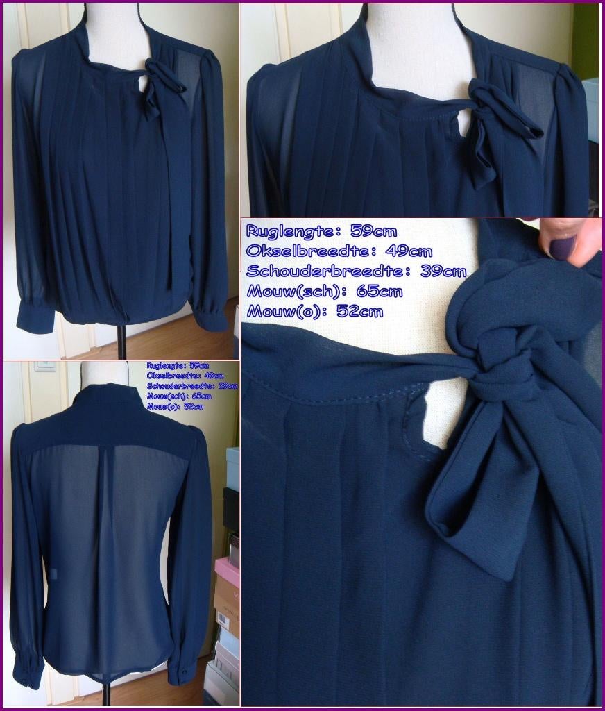 PERLA NERA donkerblauwe blouse maat M(38) nieuw, Maat 38/40 (M), Blauw, PERLA NERA, Nieuw