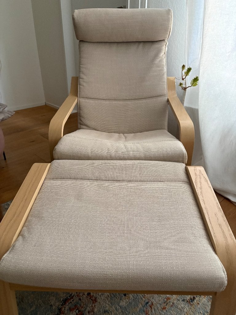 Fauteuil met hocker, Ophalen, Nieuw, 75 tot 100 cm, 50 tot 75 cm