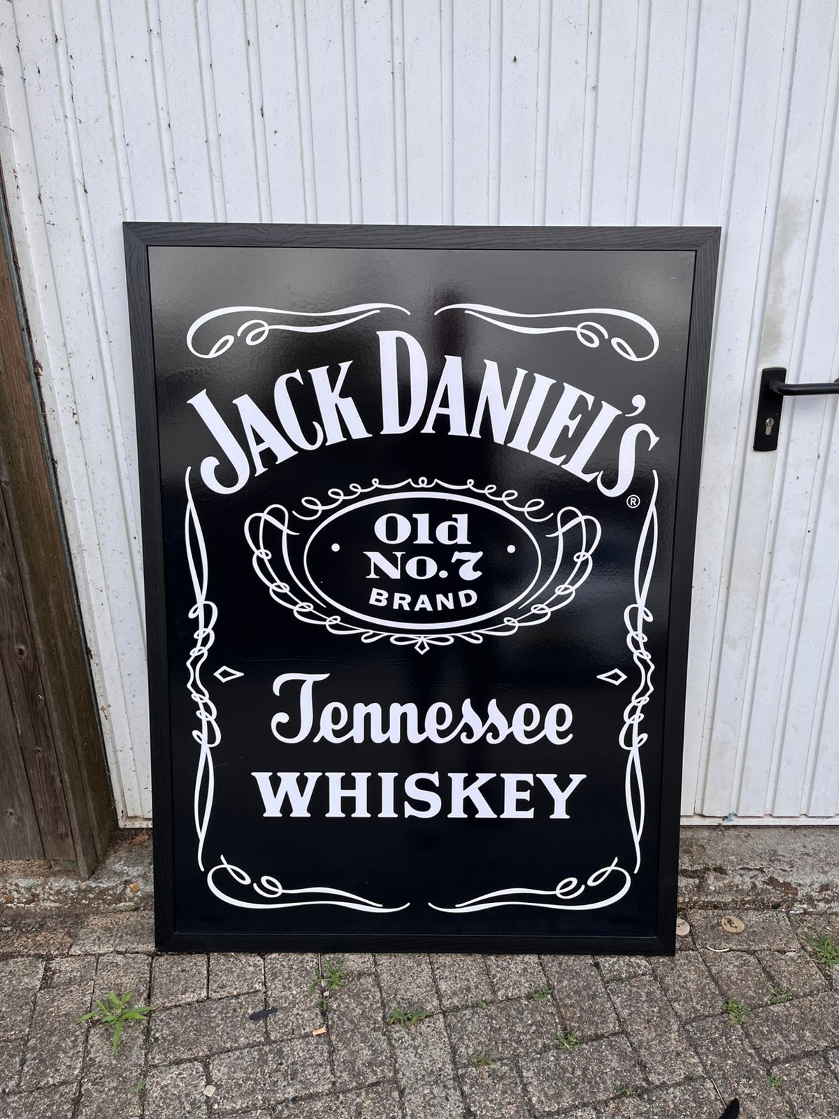 Jack Daniels / Big size wandbord / reclamebord, Ophalen, Ingelijst, Zo goed als nieuw, 106 cm