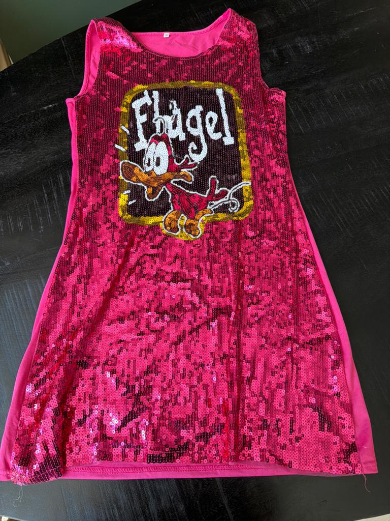 Flügel jurkje maat S - Roze pailletten, Ophalen, Zo goed als nieuw, Roze, Maat 36 (S)