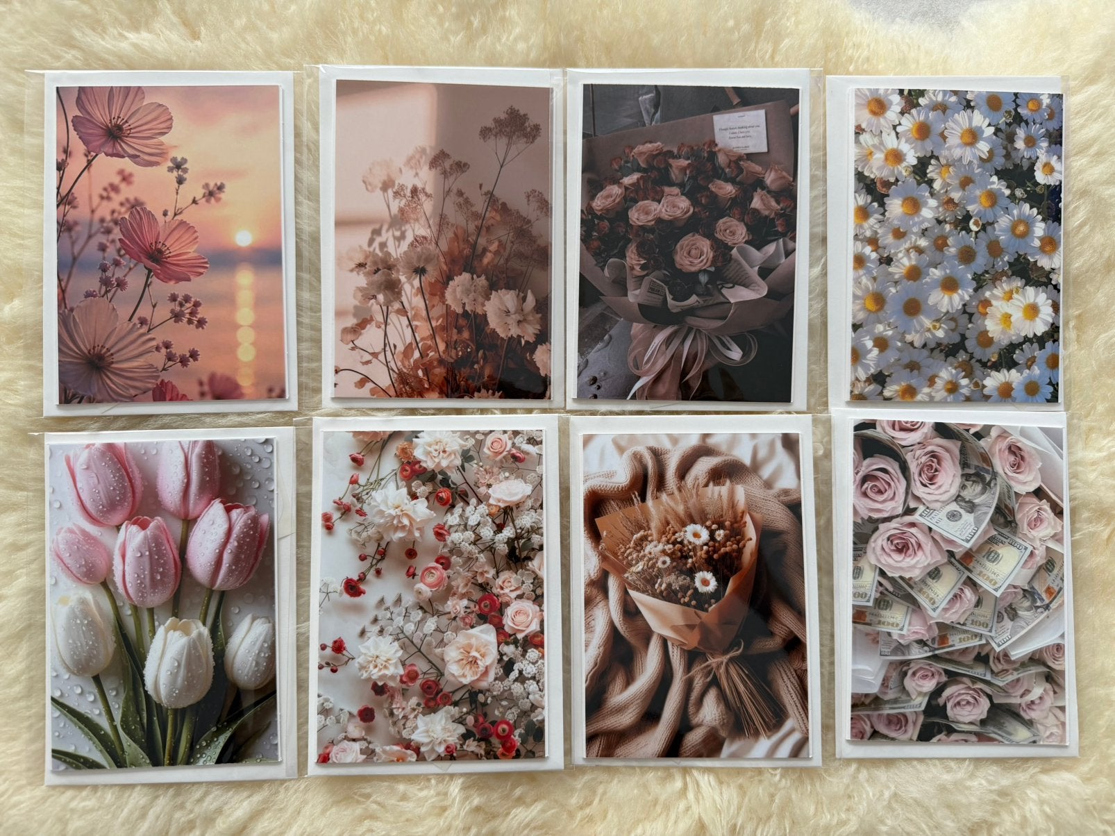 Handgemaakte Bloemen Wenskaarten Verjaardagskaarten, Ophalen of Verzenden, Nieuw