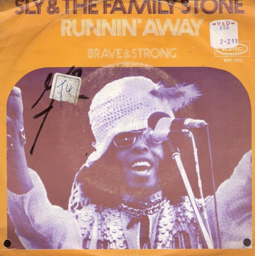 Sly and the Family Stone - Runnin' Away-Brave & Strong FUNK, Cd's en Dvd's, Vinyl Singles, Ophalen, Gebruikt, R&B en Soul