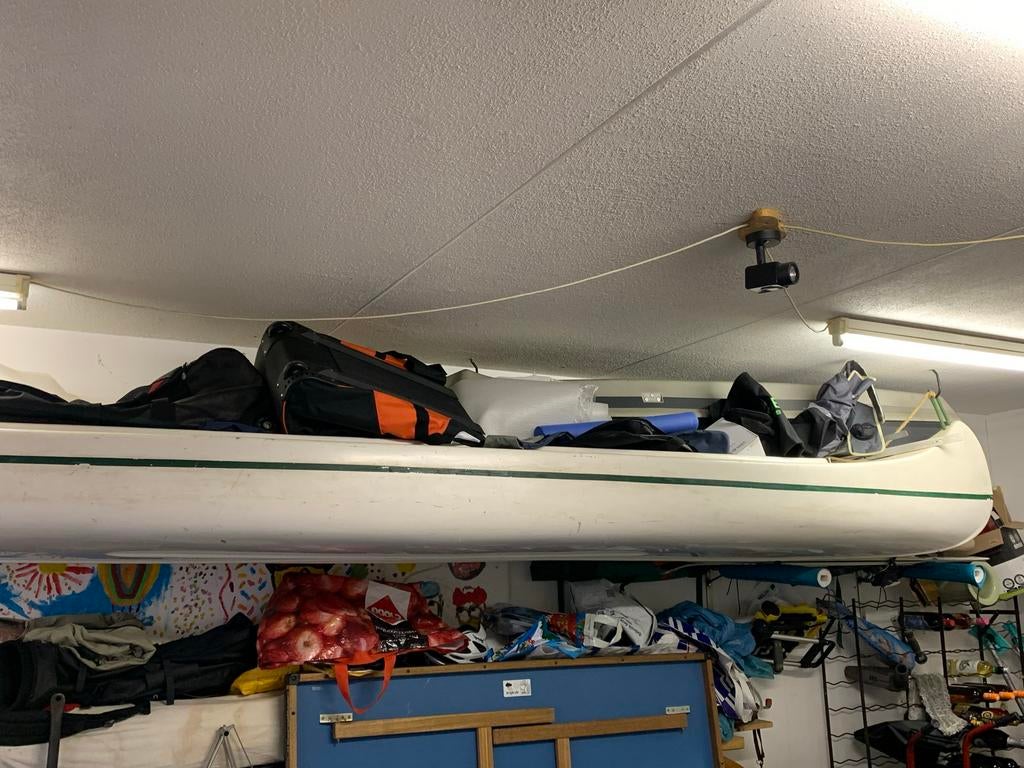 Canadese kano met houten bankjes en peddels, Ophalen, Gebruikt, Canadese kano of Open kano, Met peddels