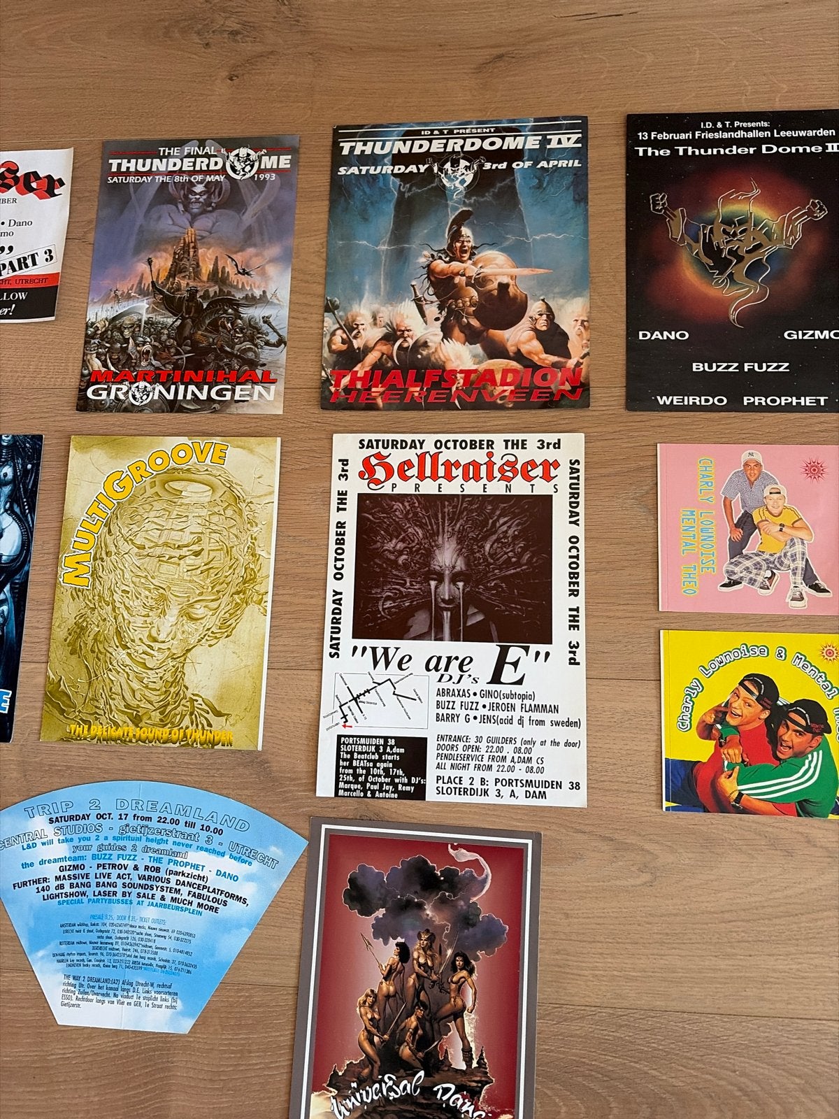 Vintage Thunderdome/Hellraiser Flyers & Posters, Ophalen of Verzenden, A1 t/m A3, Overige onderwerpen, Rechthoekig Staand