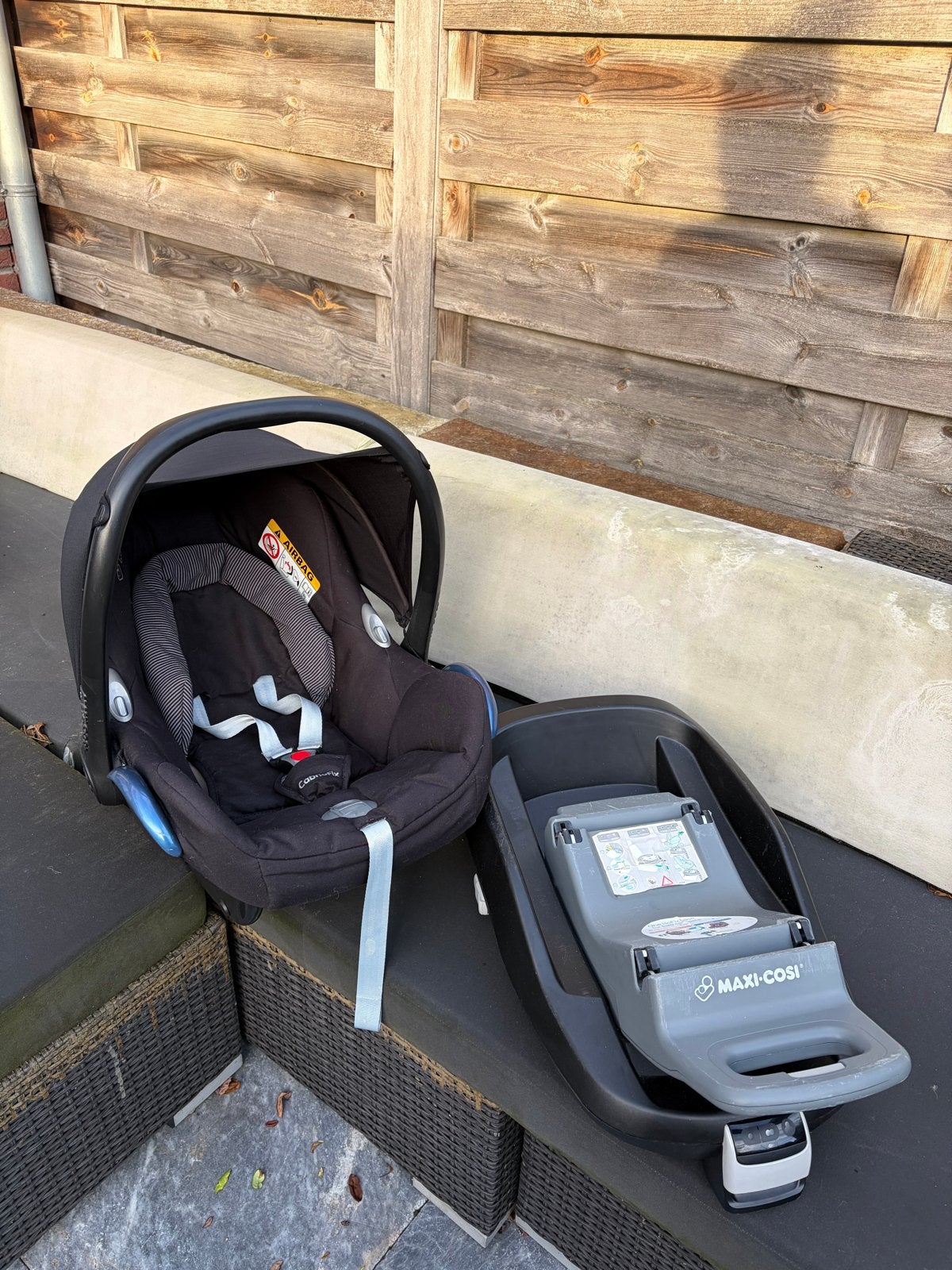 Maxi-Cosi CabrioFix met FamilyFix Isofix base, Ophalen, Gebruikt, Isofix, 0 t/m 13 kg