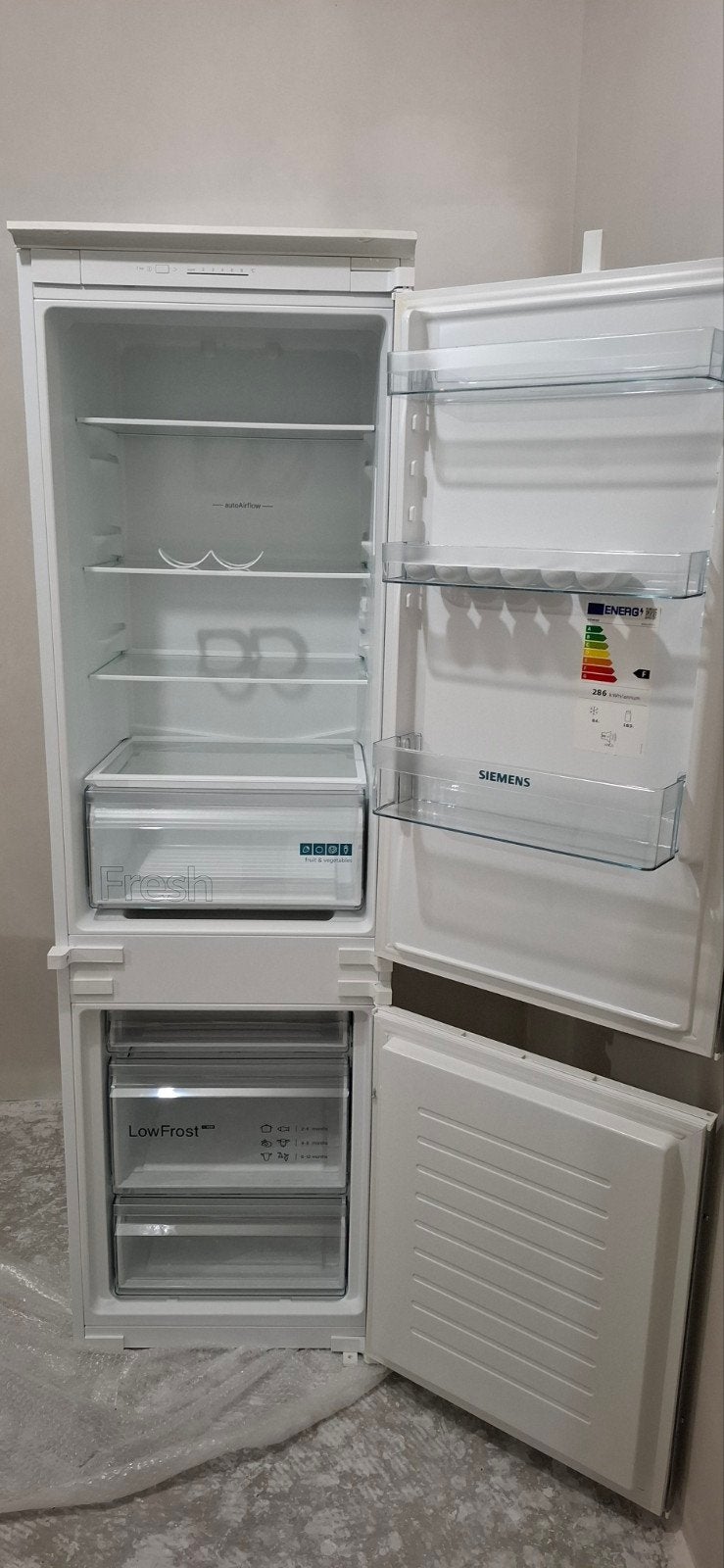 NIEUW Siemens iQ100 KI86V5SF1 Inbouw Koel-vriescombinatie, Ophalen, 200 liter of meer, Met aparte vriezer, Nieuw