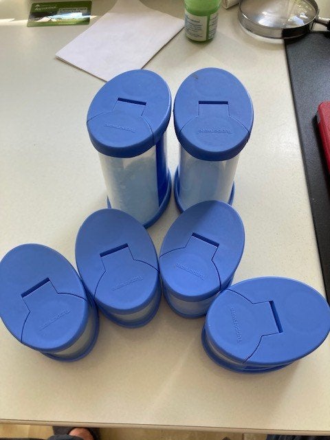 Tupperware, Huis en Inrichting, Luchtdicht, Blauw, Overige typen, Ophalen of Verzenden