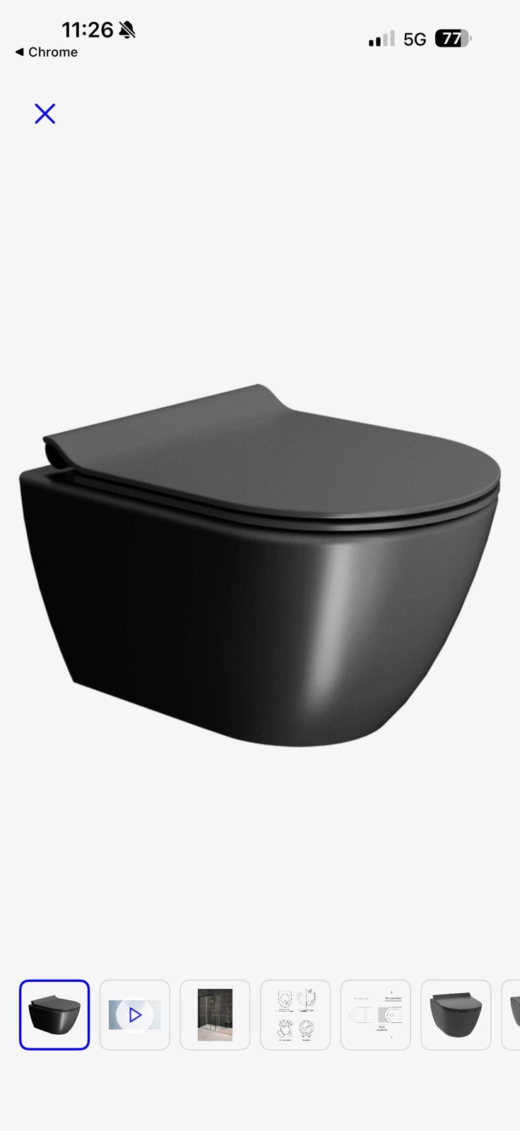 Zwarte wc pot, Doe-het-zelf en Verbouw, Ophalen, Gebruikt, Toilet