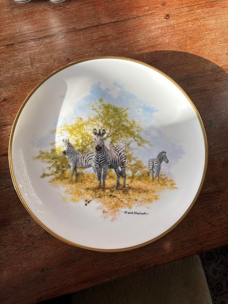 Wedgwood David Shepherd Wildlife Collection Zebra bord, Ophalen of Verzenden