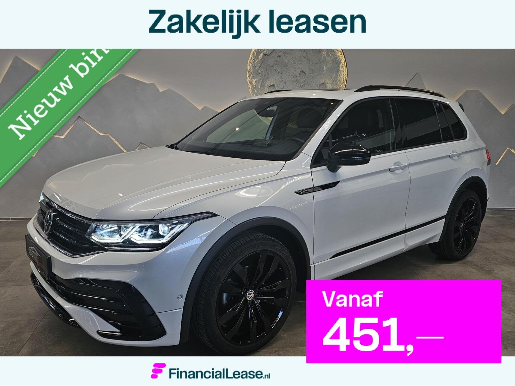 Volkswagen Tiguan 1.5 TSI 3x R-Line Panorama/Black Style/HUD, Dealer onderhouden, 15 km/l, 1498 cc, Zwart