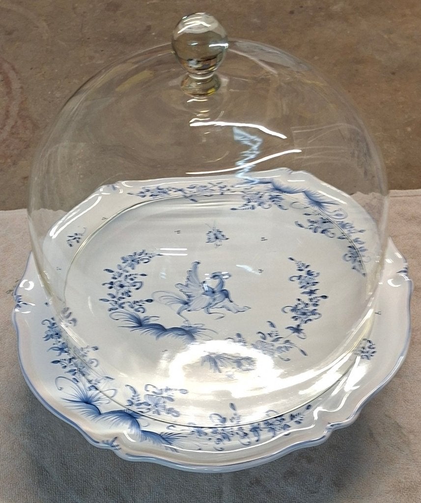 Taartplateau met glazen stolp, Ophalen of Verzenden