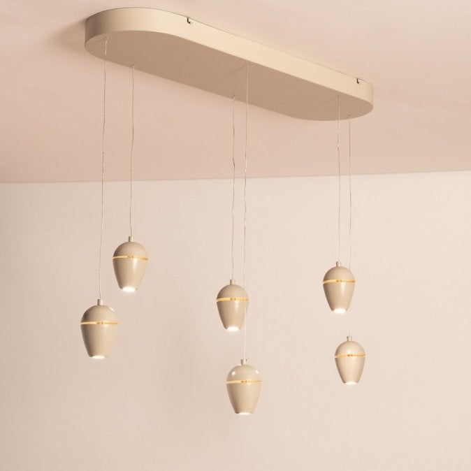led hanglamp beige bar tafel eethoek keuken kookeiland lamp, Ophalen of Verzenden, Nieuw