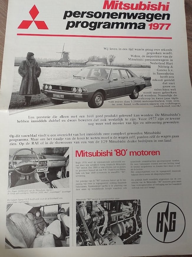 Mitsubishi 1977 Lancer, Galant, Celeste, Ophalen of Verzenden, Nieuw, Mitsubishi