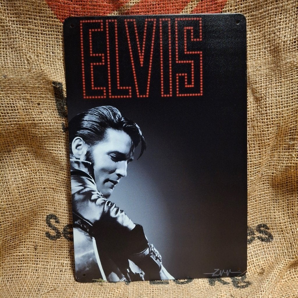 Elvis Presley - Metalen wandbord, Metaal, 30 cm, 20 cm, Meerkleurig