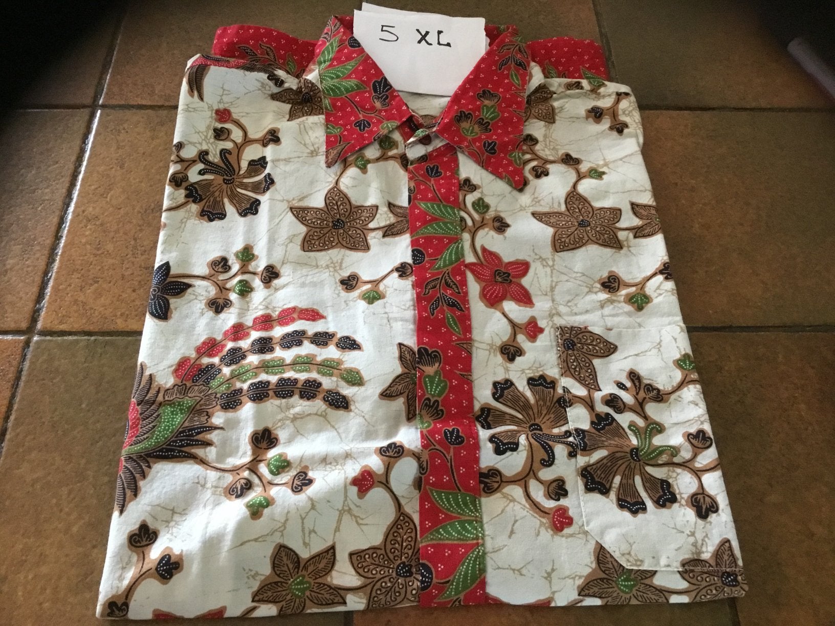 Grote batik overhemd maat 5 XL 👔, Kleding | Heren, Overhemden, Ophalen of Verzenden, Zo goed als nieuw, Blauw, Halswijdte 43/44 (XL)