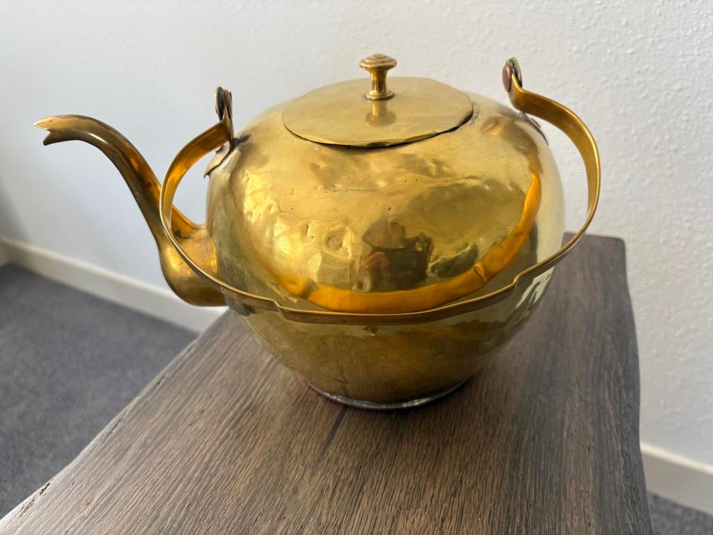 Appelketel. Antiek, geel koper., Antiek en Kunst, Ophalen of Verzenden, Koper