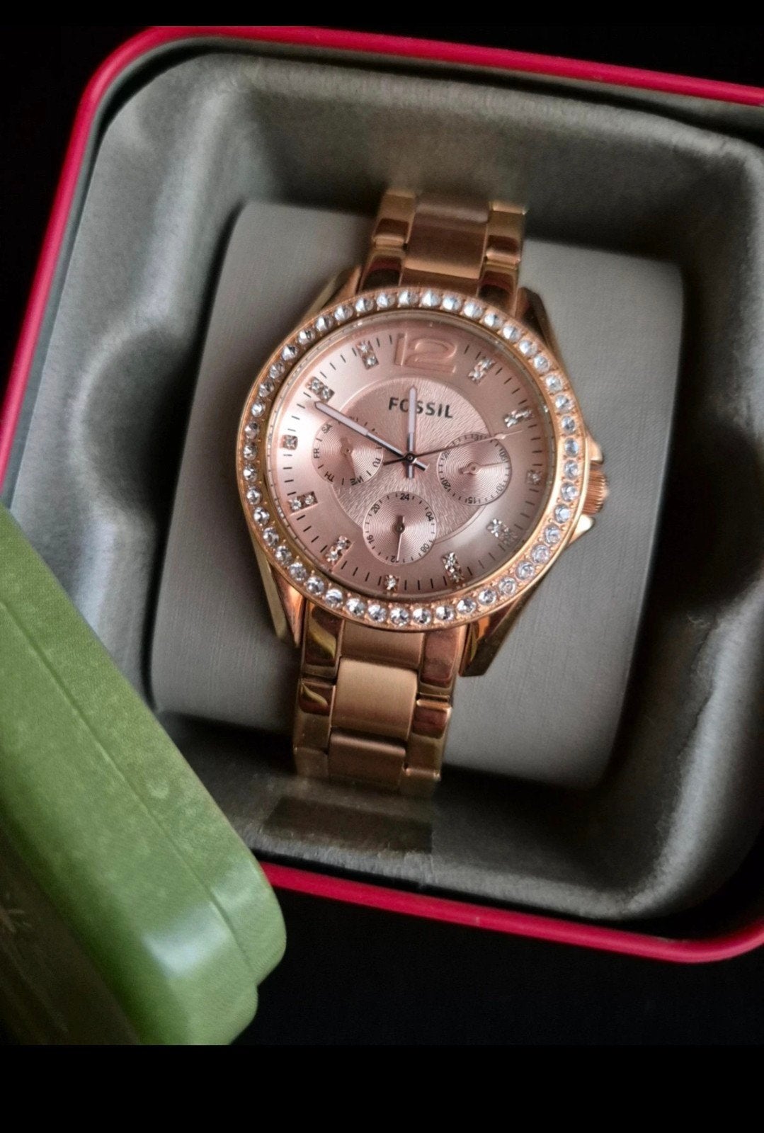 Fossil dameshorloge roségoud, Ophalen, Staal, Staal, Fossil