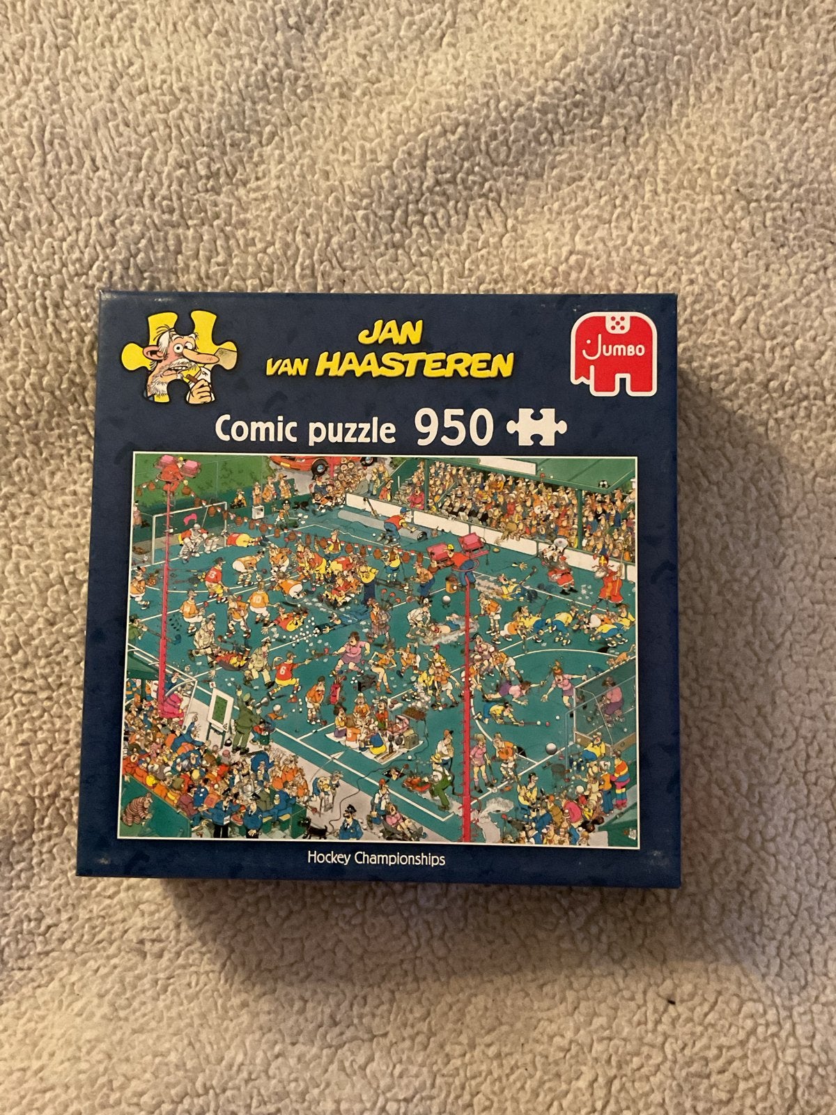 Jan van Haasteren Comic Puzzel - Hockey Championships, Hobby en Vrije tijd, Ophalen of Verzenden, 500 t/m 1500 stukjes, Zo goed als nieuw