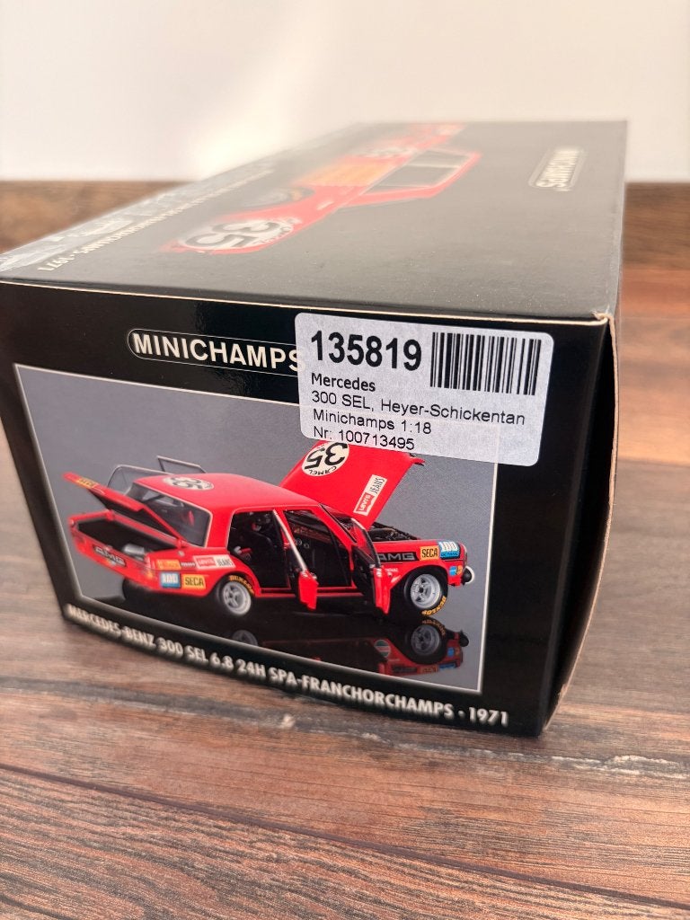 Minichamps 1:18 Mercedes 300 SEL 6.8 24h Spa Francorchamps, Ophalen of Verzenden, Zo goed als nieuw, Auto, MiniChamps