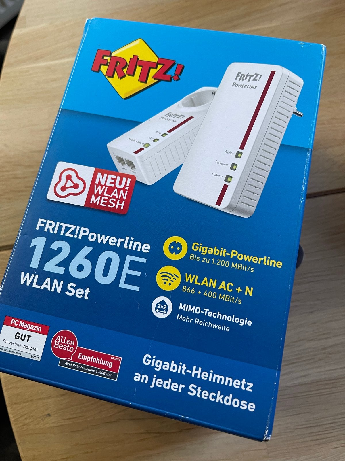 FRITZ!Powerline 1260E WLAN Set - 1x getest, Ophalen of Verzenden, Zo goed als nieuw