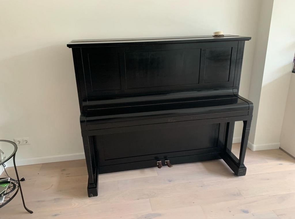 Zwart piano, moet gestemd worden, Muziek en Instrumenten, Ophalen, Gebruikt, Zwart, Piano