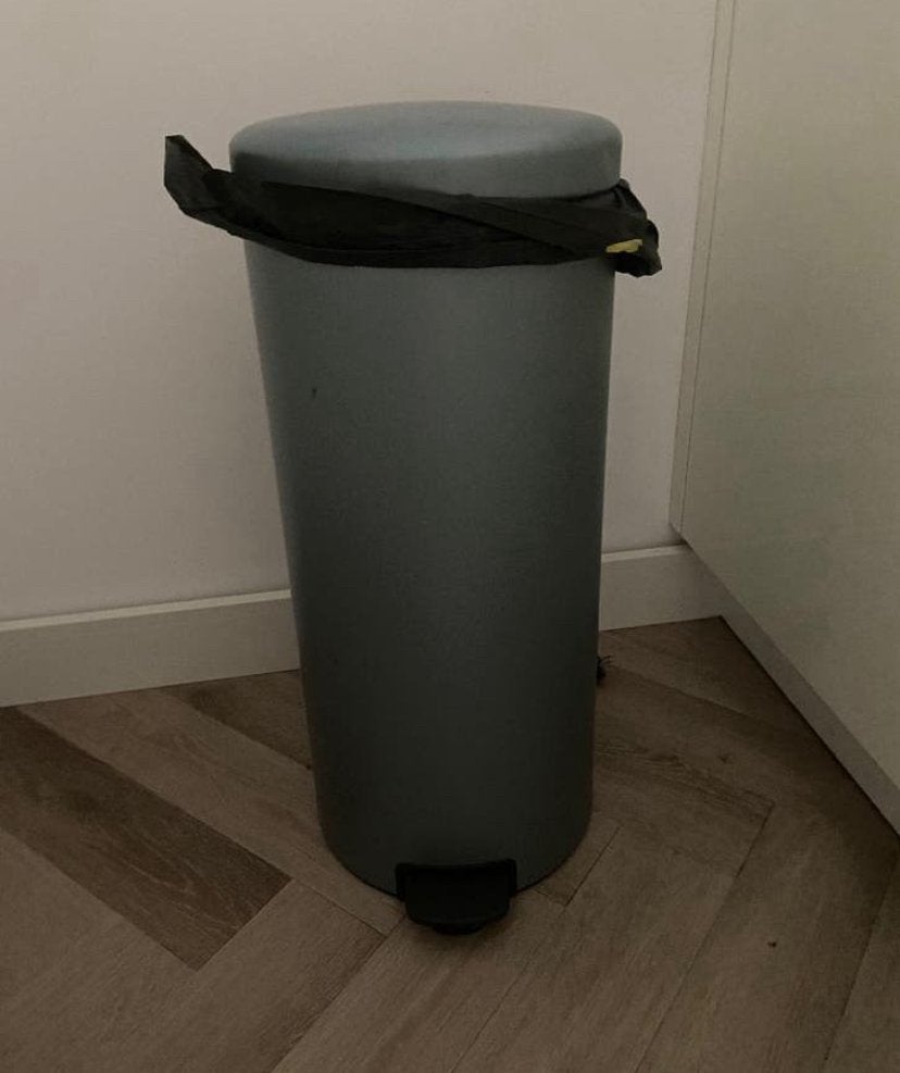 Brabantia hoge vuilnisbak pedaalemmer industrieel groen, Ophalen, 40 liter of meer, Zo goed als nieuw, Metaal