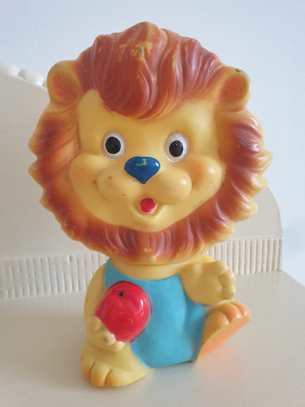 Vintage jaren '70 piepbeest leeuw, Ophalen of Verzenden, Gebruikt, Overige typen, Met geluid