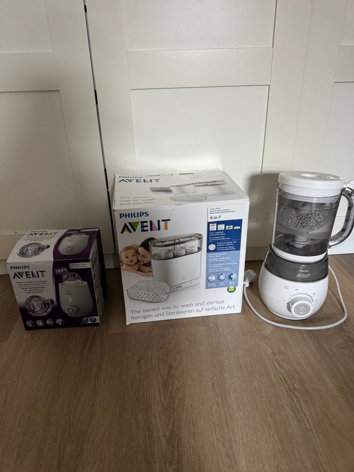 Avent set stoomer, melk opwarmer en blender, Ophalen, Gebruikt, 3 snelheden of meer