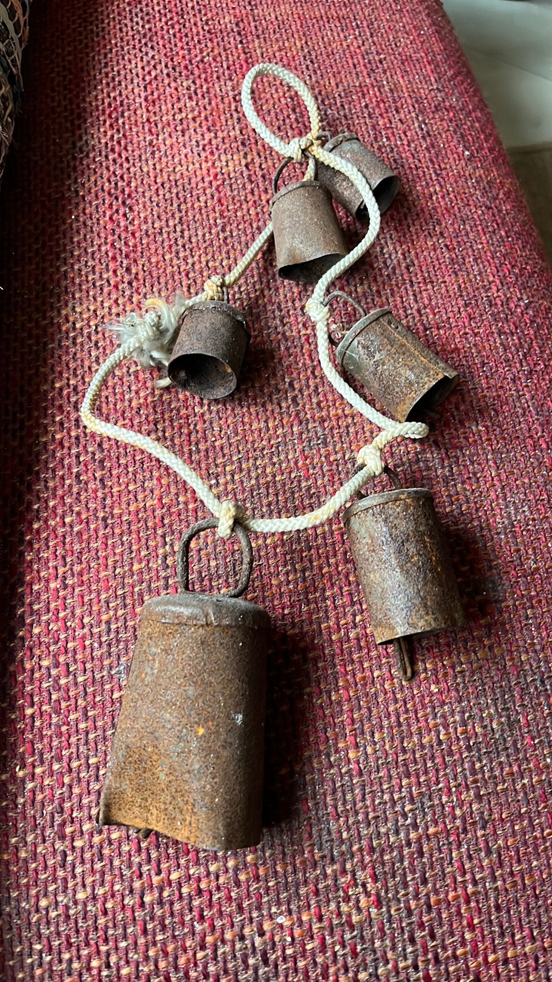 Oude Bellen aan touw (6stuks), Ophalen of Verzenden