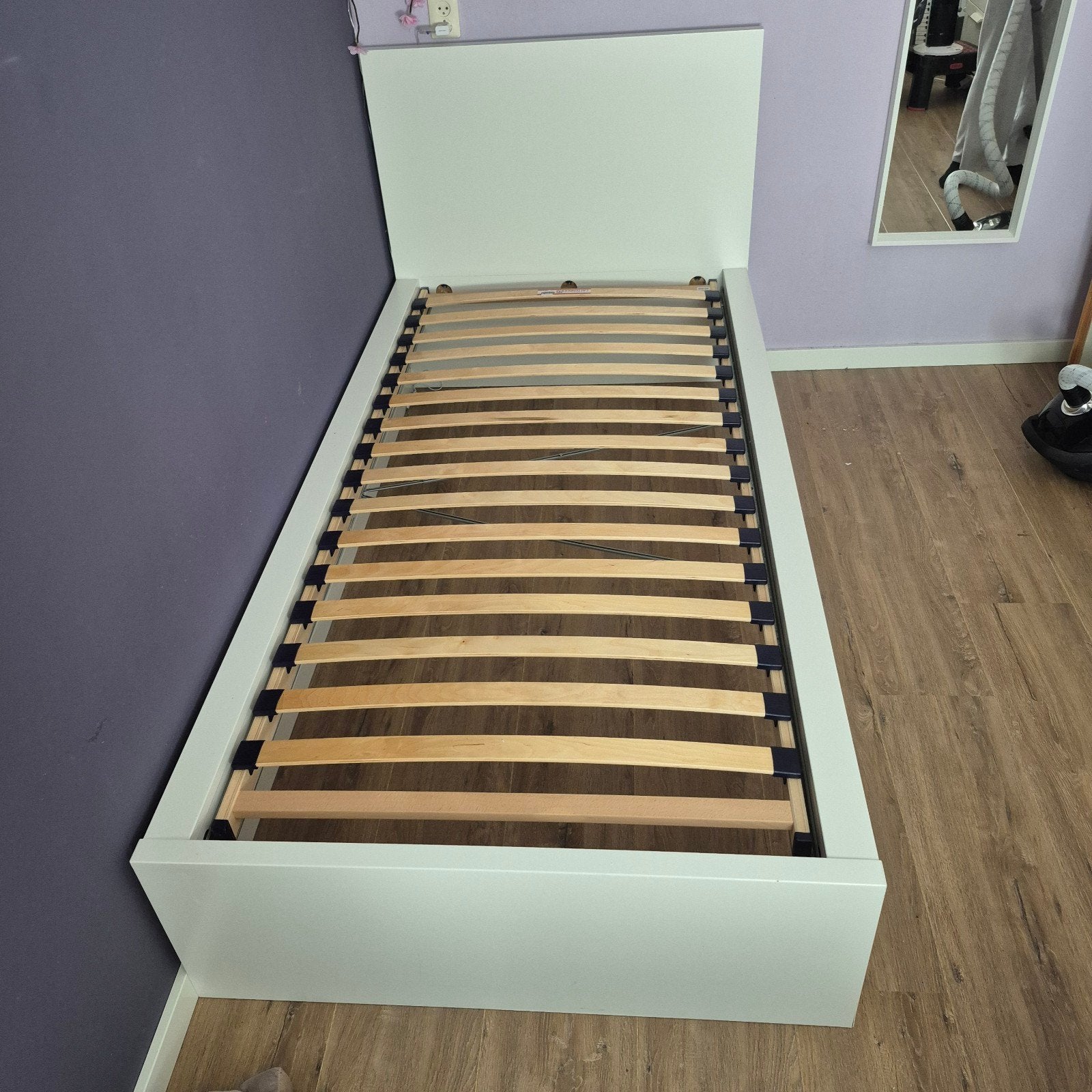 IKEA Malm bedframe 80x200 cm (excl. matras), Ophalen, Gebruikt, Eenpersoons, Wit