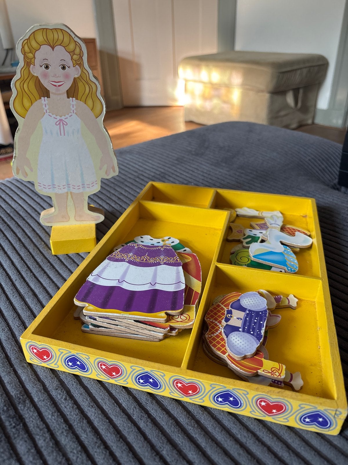 Houten aankleedpop met diverse kledingstukken, Ophalen of Verzenden, Gebruikt, Overige typen