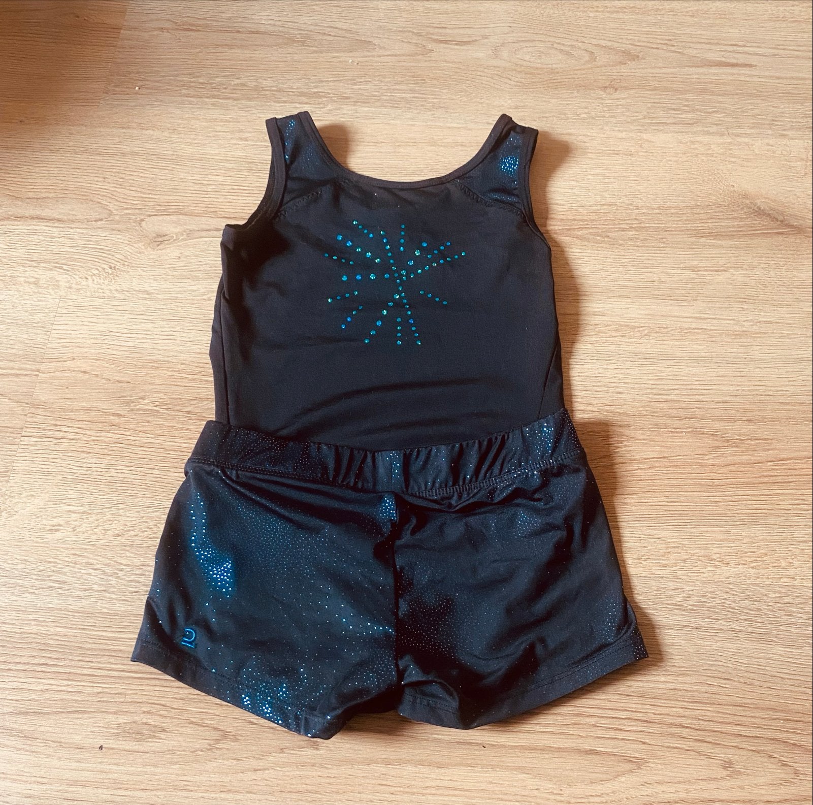 Turnpakje set zo goed, Zwart, Zo goed als nieuw, Turnpak(je), Kindermaat 122 t/m 140