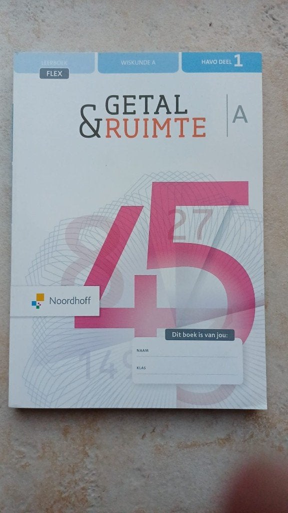 Leerboek Wiskunde Getal & Ruimte HAVO deel 1 NIEUW, Wiskunde A, Noordhoff, Ophalen of Verzenden, HAVO