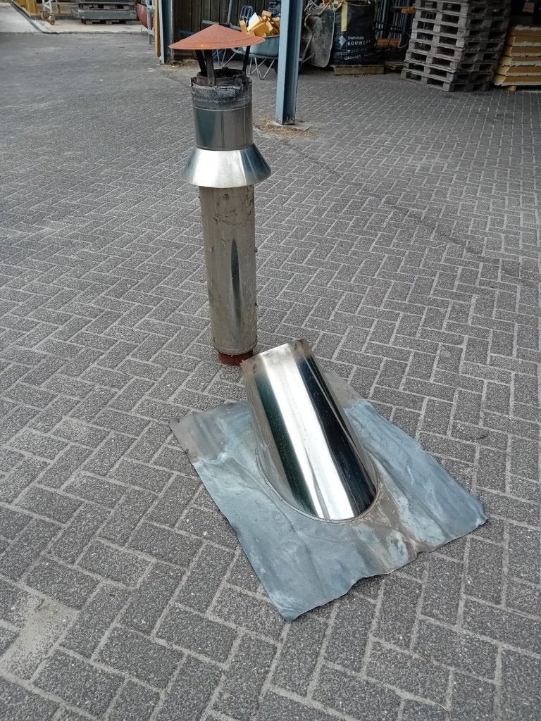 RVS kachelpijp, Ophalen, Gebruikt, Rvs, Minder dan 2 meter